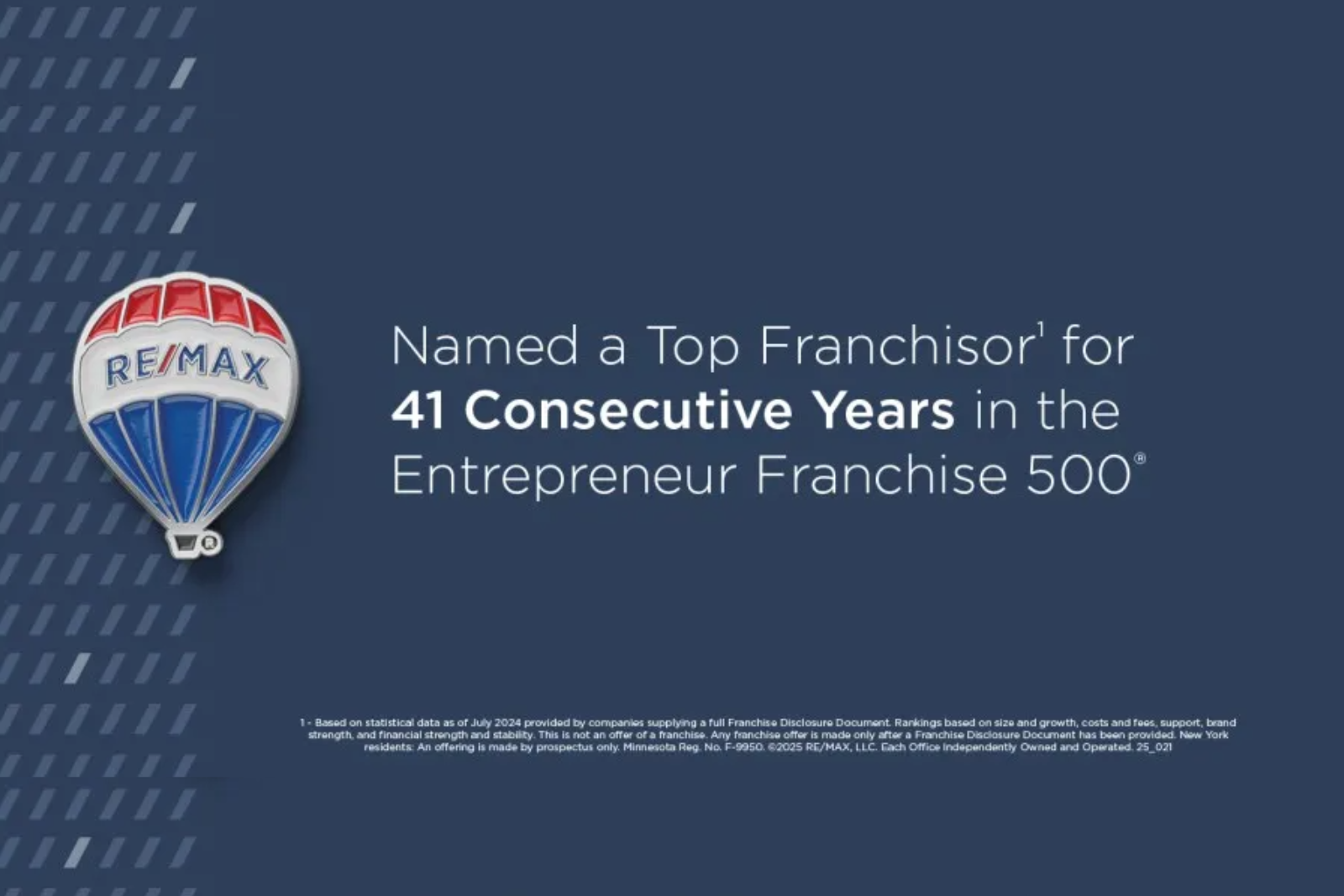 RE/MAX: 41 years of excellence – Top franchisor in Entrepreneur’s Franchise 500 ranking