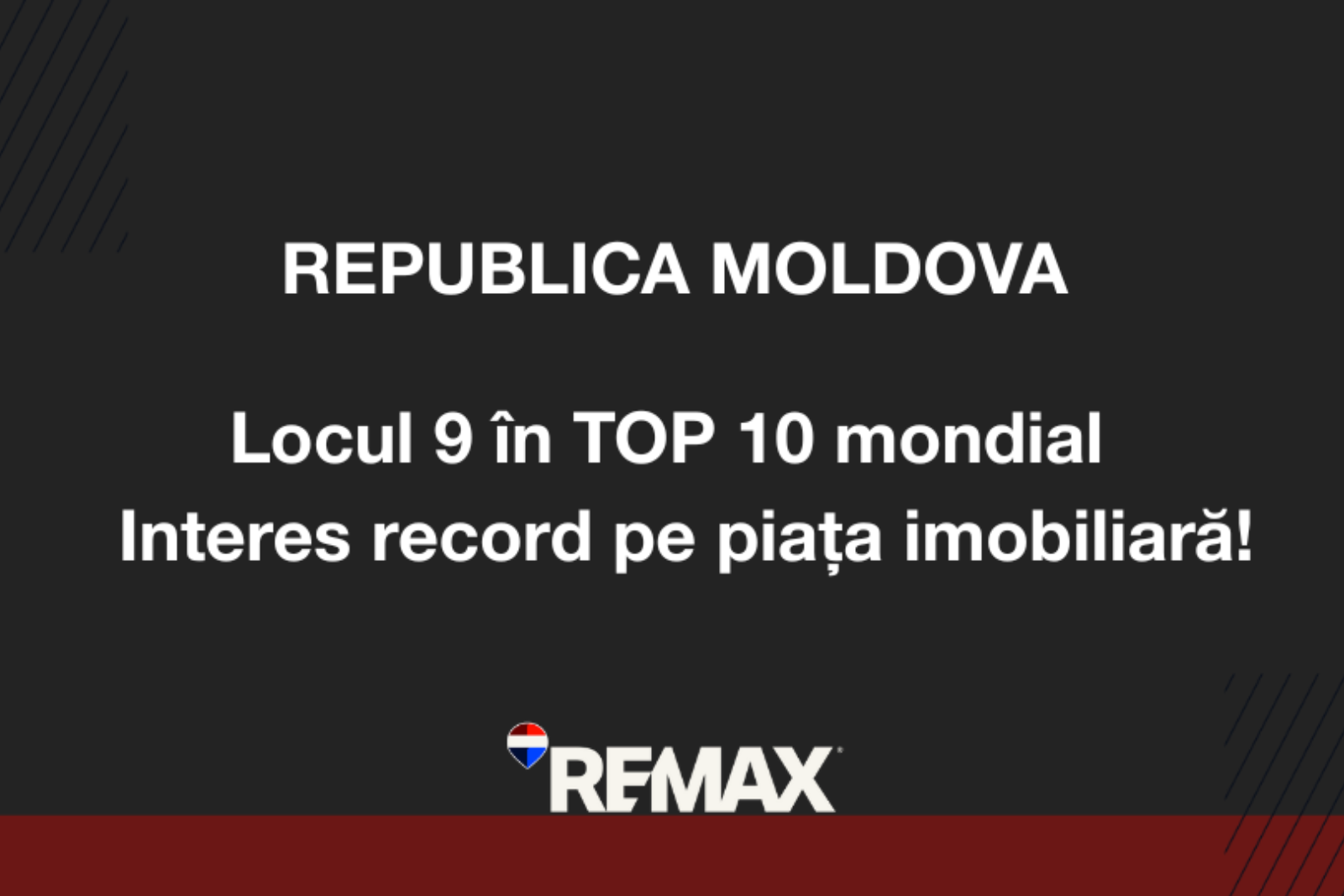Moldova intră în top 10 mondial al destinațiilor imobiliare – RE/MAX Global raportează creștere record de interes